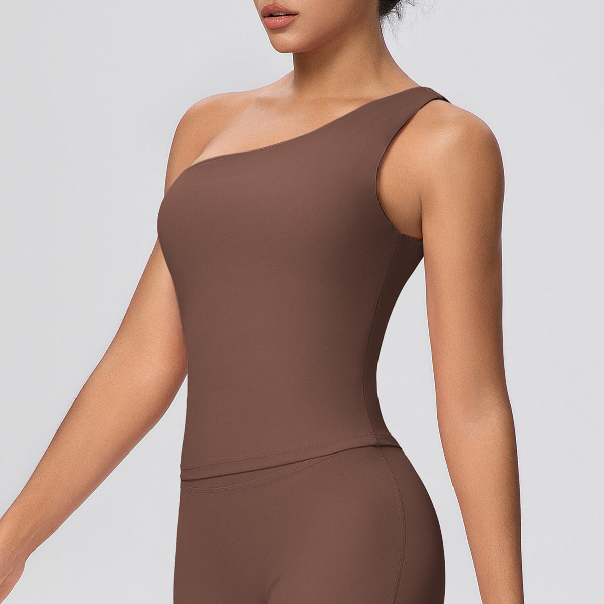 Cloud Sense Oblique One Shoulder Waist Yoga Clothes Sports Back Shaping Quick Drying Slim Fit Shaping Underwear Running Workout Vest