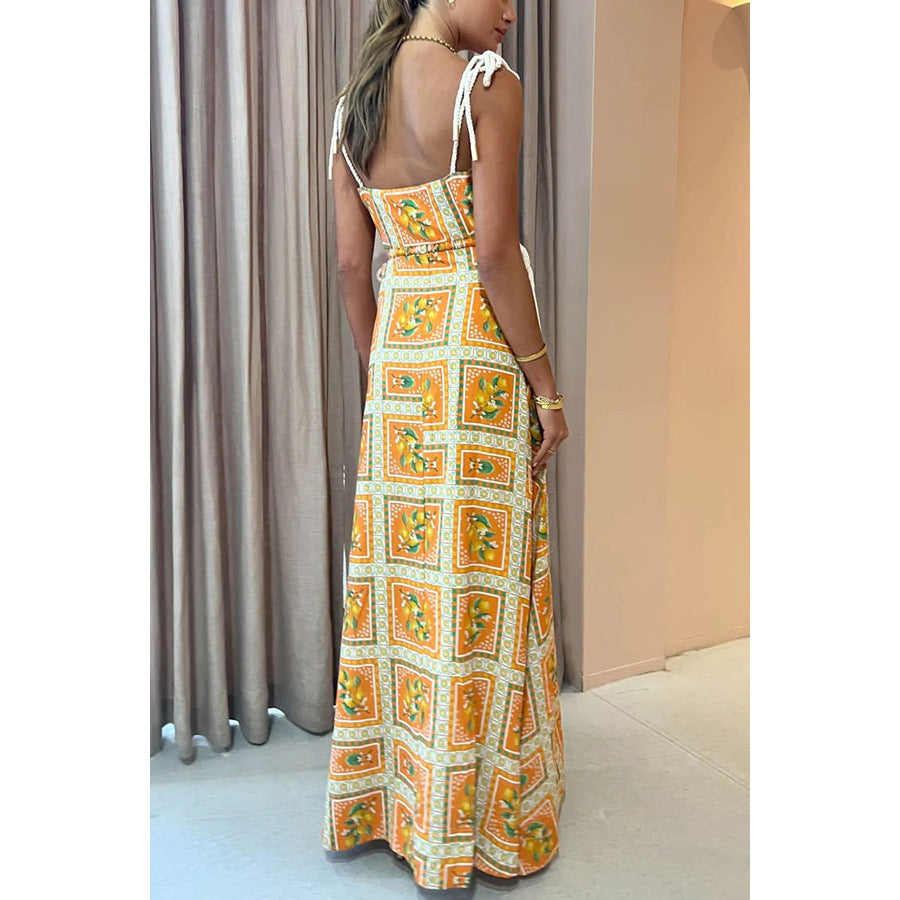 Spring Summer Drawstring Lace up Casual Dress Loose Vacation Women Clothing Dress