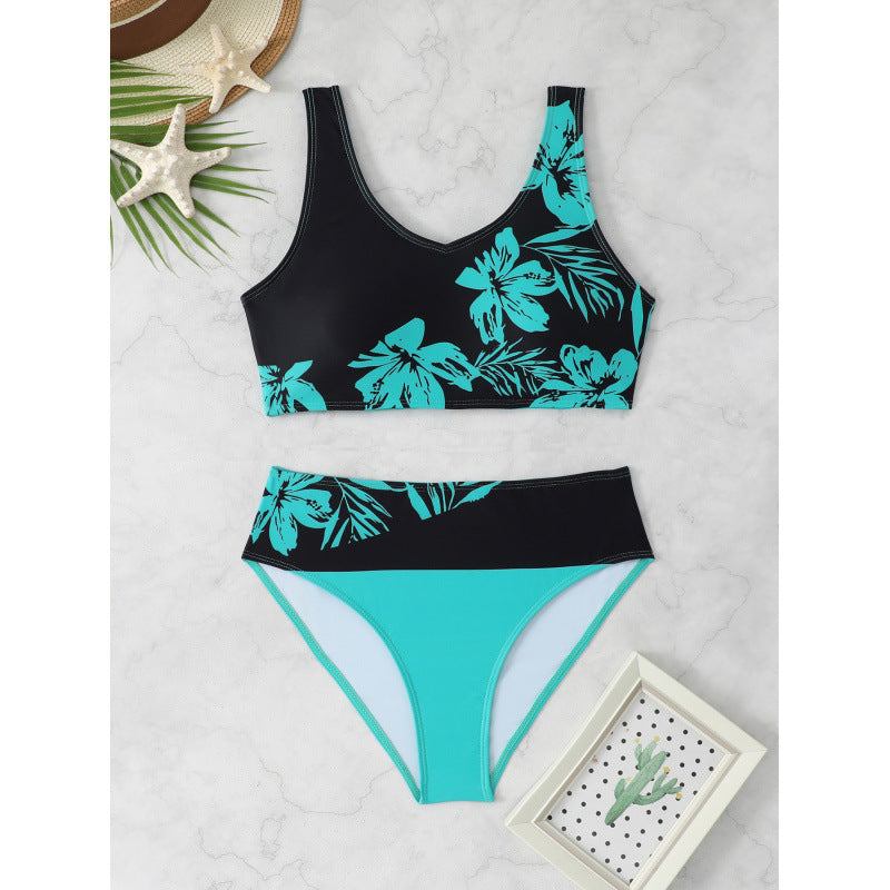 Swimsuit Women Split Sexy Bikini Printed Swimsuit