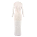 Women Clothing Sexy Hollow Out Cutout out Lace Pattern See through Slim Fit Maxi Dress