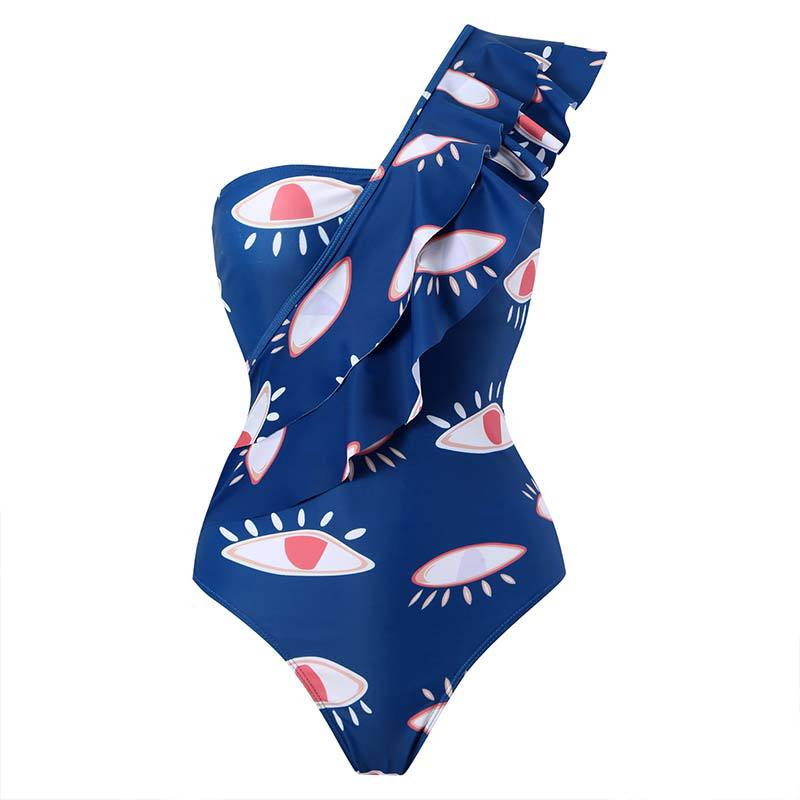 One Piece Swimsuit Women Skinny Slimming Retro Tied Swimsuit Suit Chiffon Dress