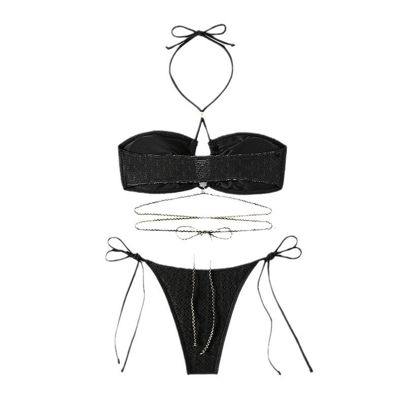 Bikini Swimsuit for Women Sexy Solid Color Beach Bikini Spring Swimsuit