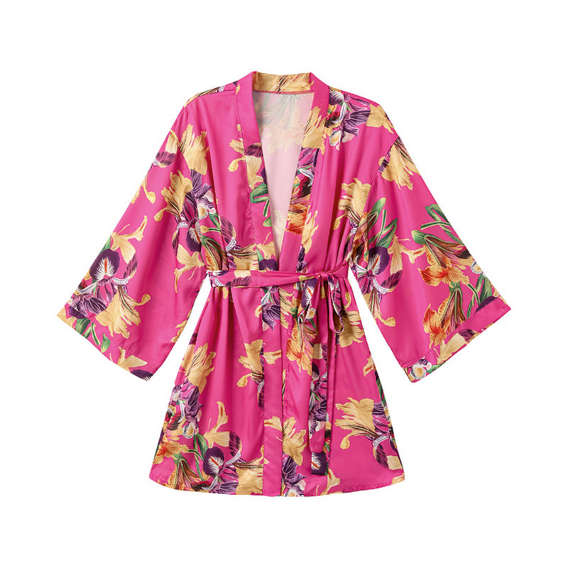 Split Bikini Printed Lace up Sexy Swimsuit Women Split