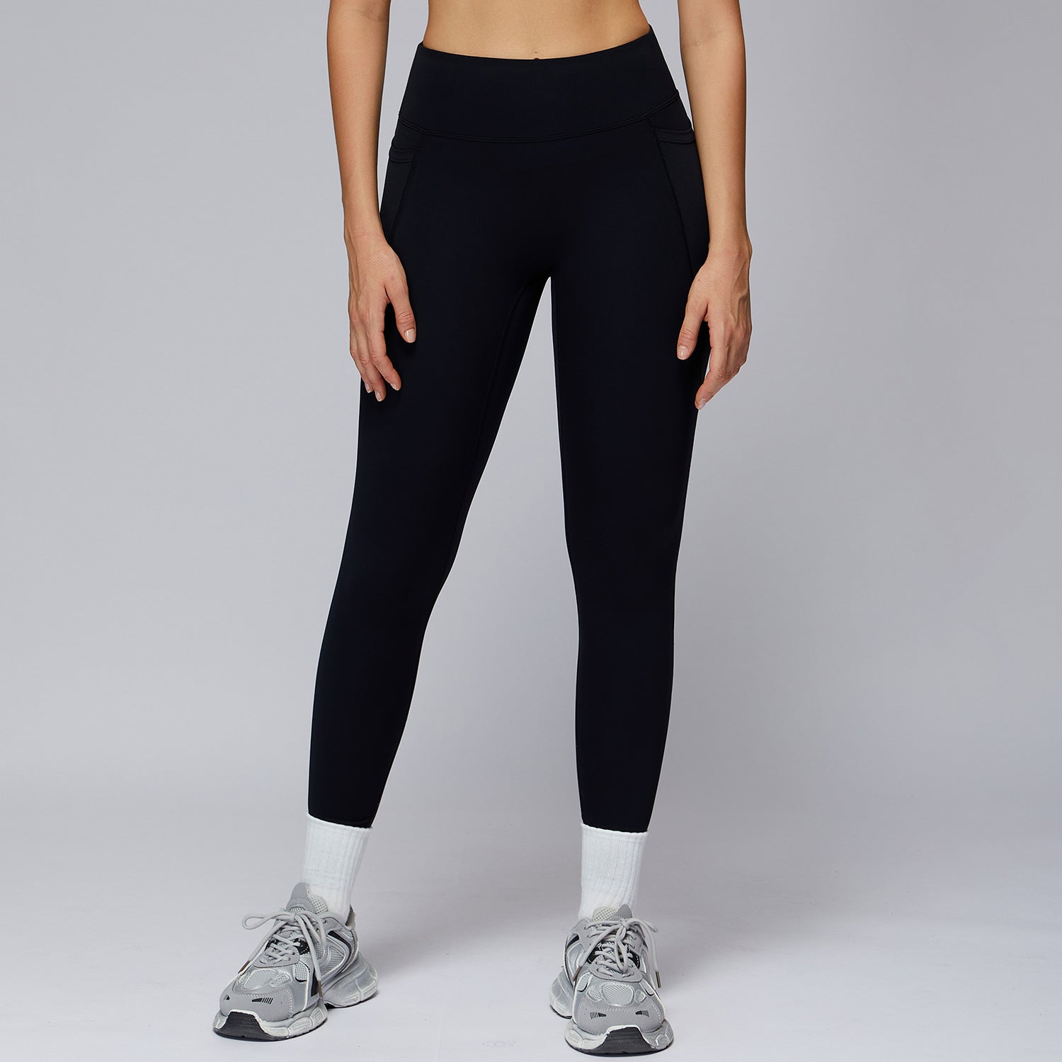 Nude Feel Trousers High Waist Belly Contracting Close Fitting Yoga Pants Outdoor Running Exercise Workout Pants Women