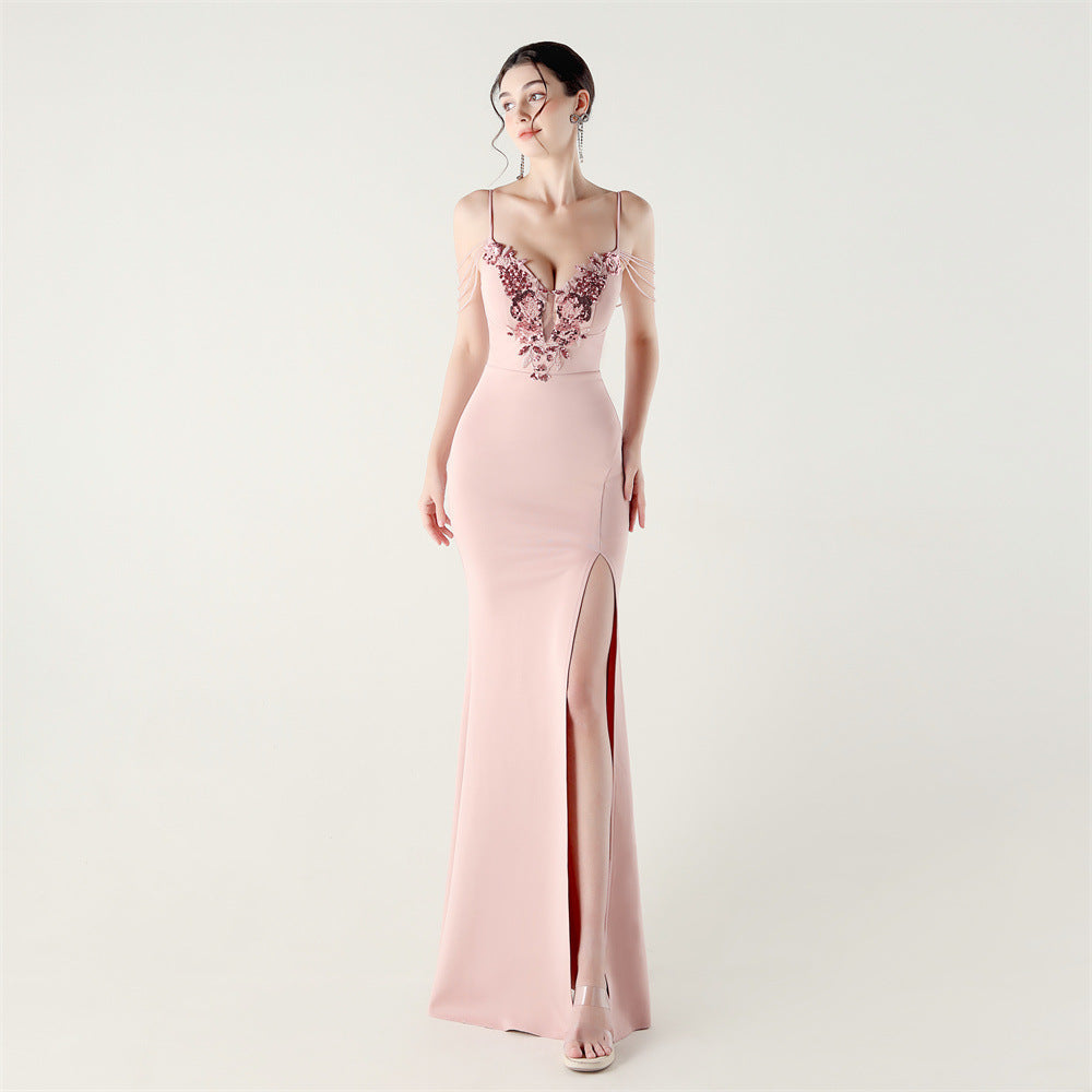 Bead Tube Applique Handmade Beaded Boning Corset Waist Trimming Lace up Satin Evening Dress Cocktail Social Slimming Slim Fit