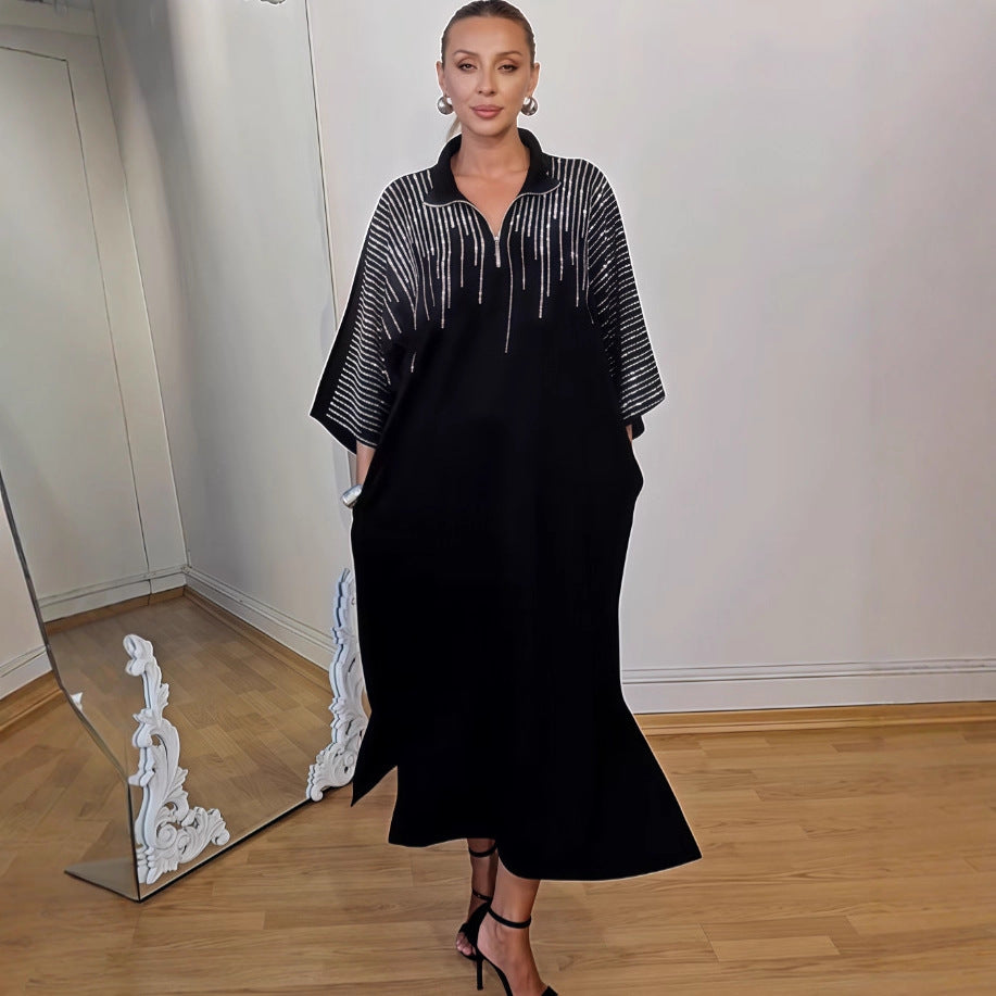 Autumn Printed Loose Women Wear Long Sleeve Dress