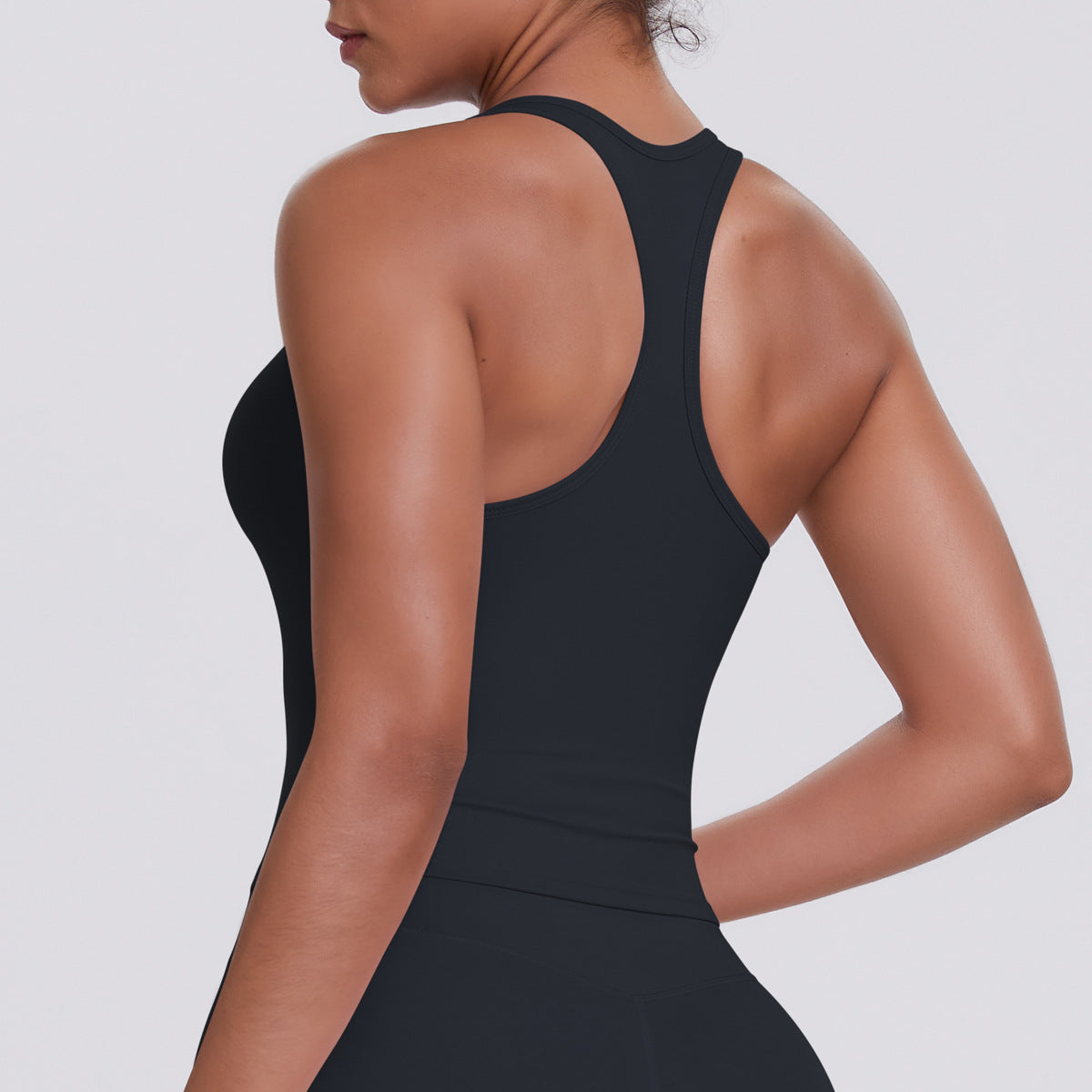 Solid Color Sanding H Shaped Beauty Back Sports Vest Women Tight Quick Dry Casual Running Fitness Top Yoga Clothes