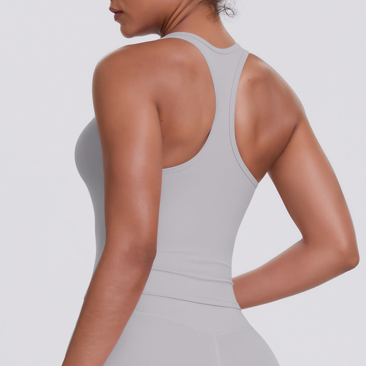 Solid Color Sanding H Shaped Beauty Back Sports Vest Women Tight Quick Dry Casual Running Fitness Top Yoga Clothes