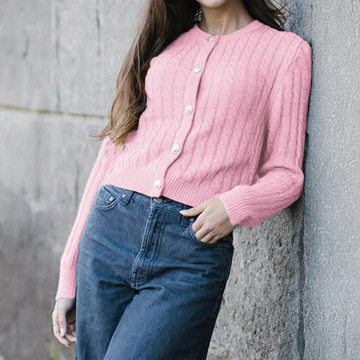 Casual Solid Color Long Sleeve T shirt Sweater Women Woolen Clothing Autumn Winter