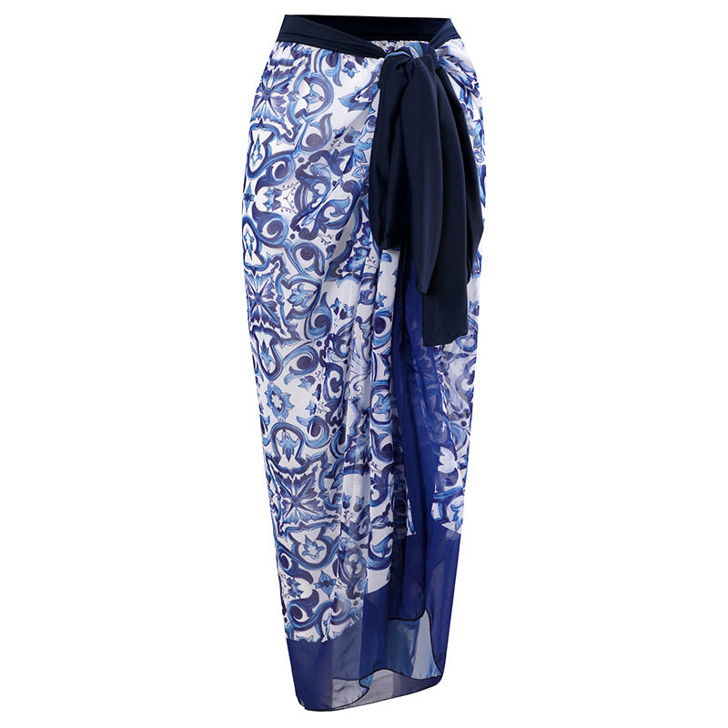 Two Piece One Piece With Skirt Swimsuit Anti Exposure Swimsuit