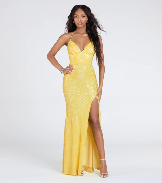 Women Clothing Party Sequined V neck Sexy Dress