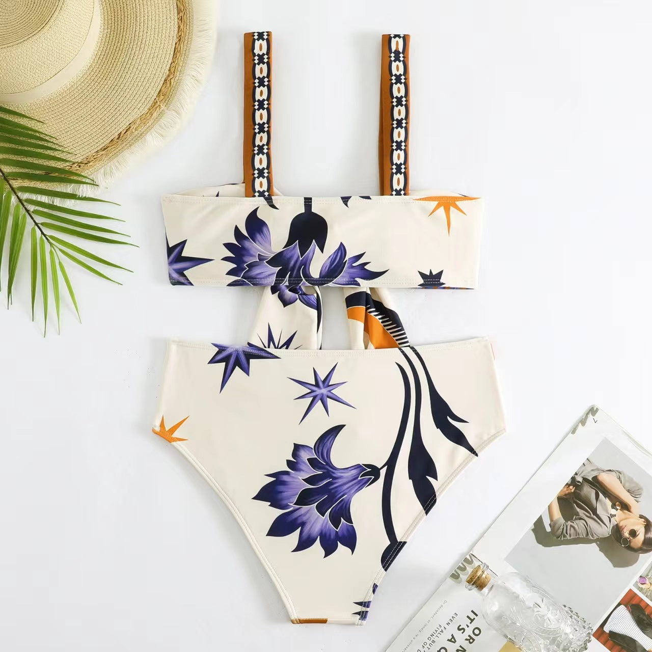 Women Summer Push up Bikini Sexy High Waist Bikini Split Swimsuit Set Chiffon Dress