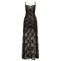 Women Clothing See through Lace Split Pleated Sling Elegant Dress Holiday Sheath Dress