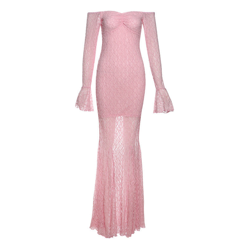 Summer Women Sexy off the Shoulder Dress High Waist Figure Flattering Sheath Dress
