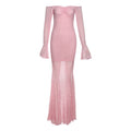 Summer Women Sexy off the Shoulder Dress High Waist Figure Flattering Sheath Dress