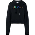 Off White Rainbow Logo Crop Hoodie
