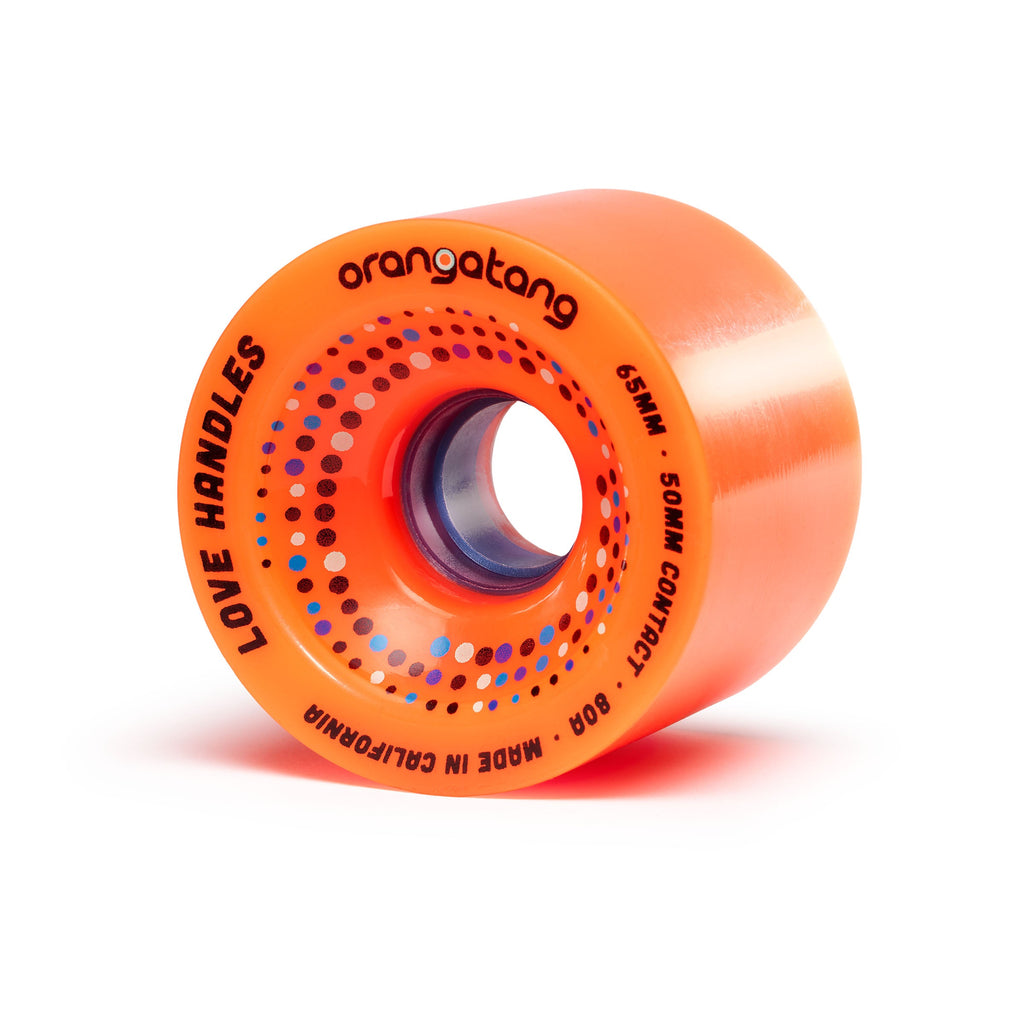 Orangatang Love Handles 65mm 80a Longboard Wheels - Orange (Set of 4)