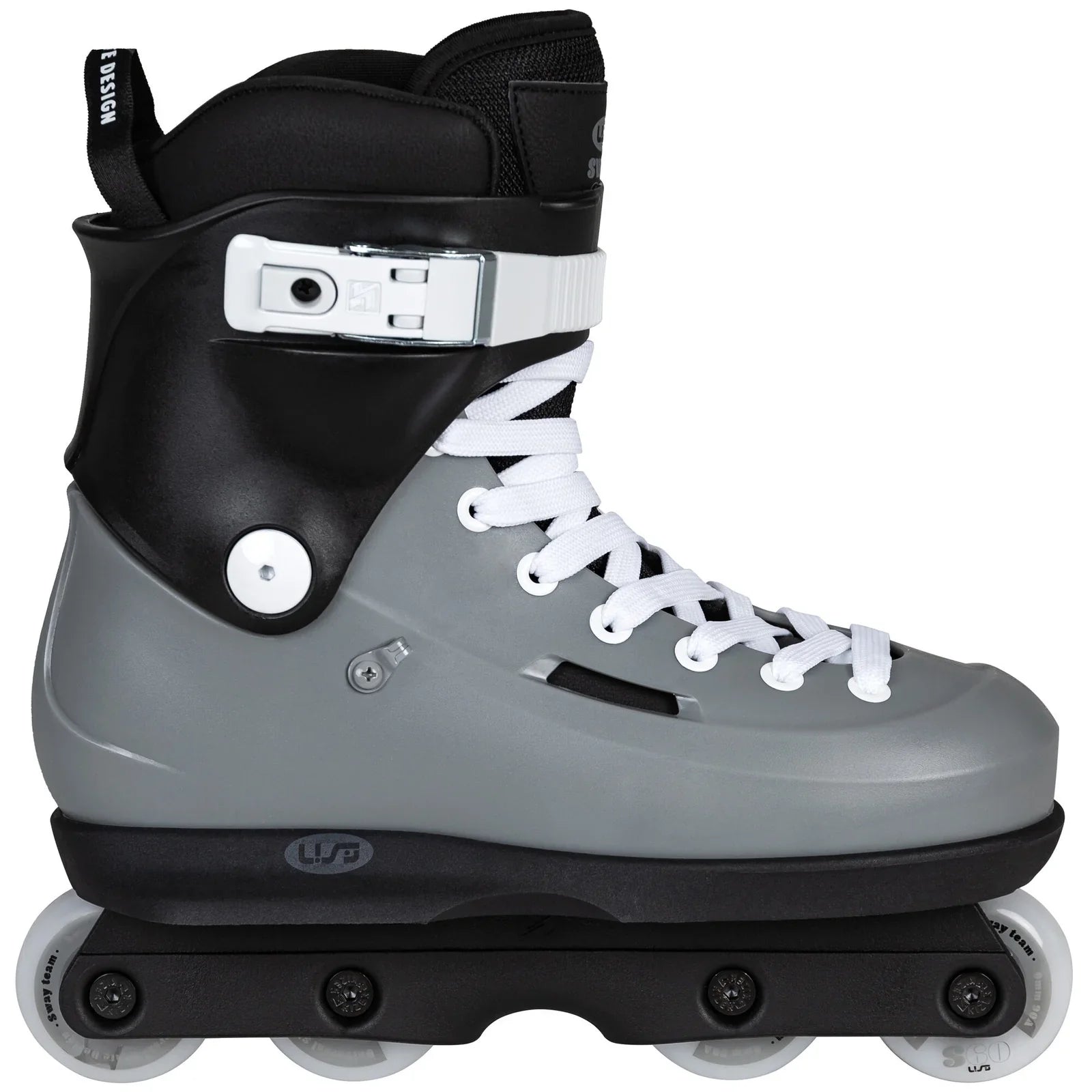 USD Sway Team 60 Aggressive Inline Skates Complete - Grey/White/Black