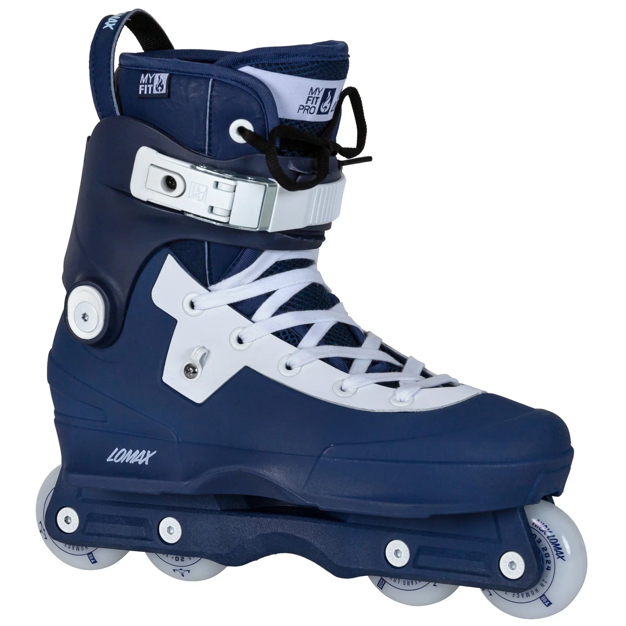 USD Aeon Nick Lomax Pro II 60 Aggressive Inline Skates Complete - Blue/White