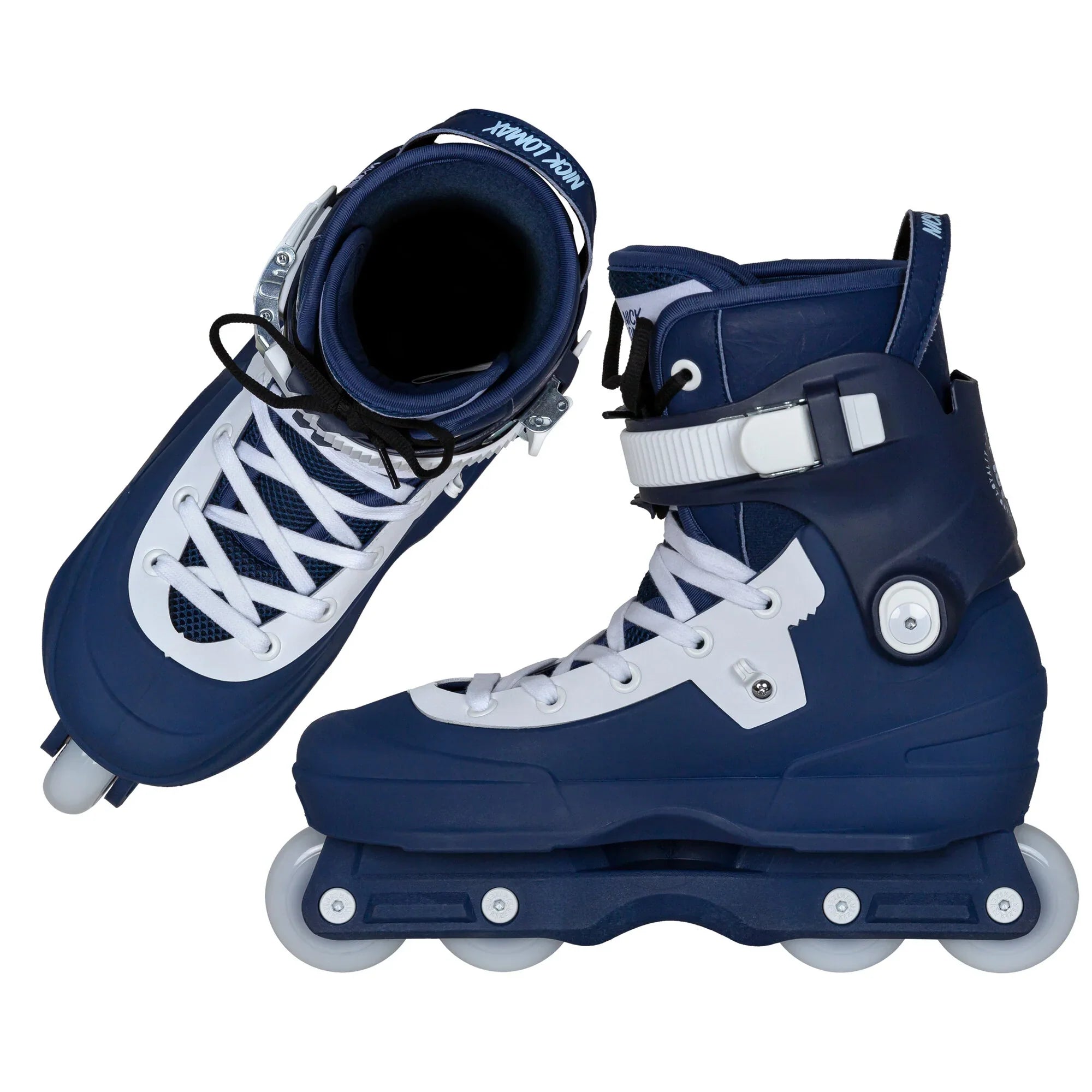 USD Aeon Nick Lomax Pro II 60 Aggressive Inline Skates Complete - Blue/White