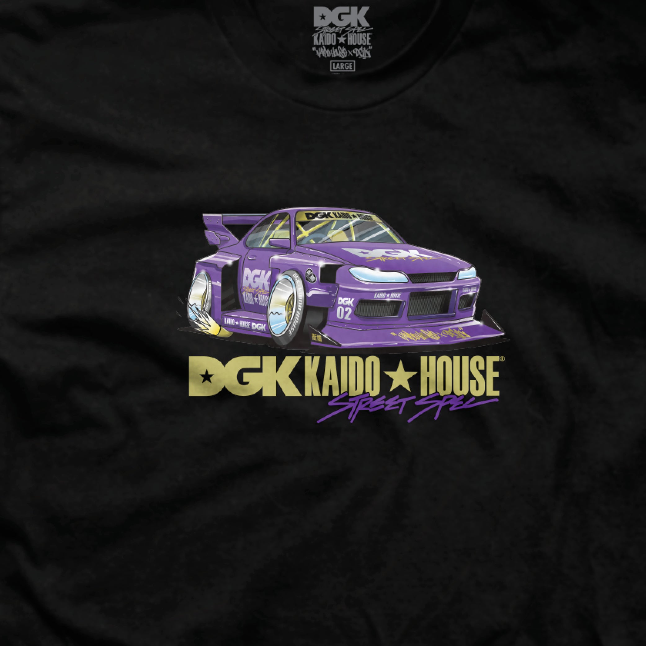 DGK x Kaido House Roulette Racer T-Shirt - Black