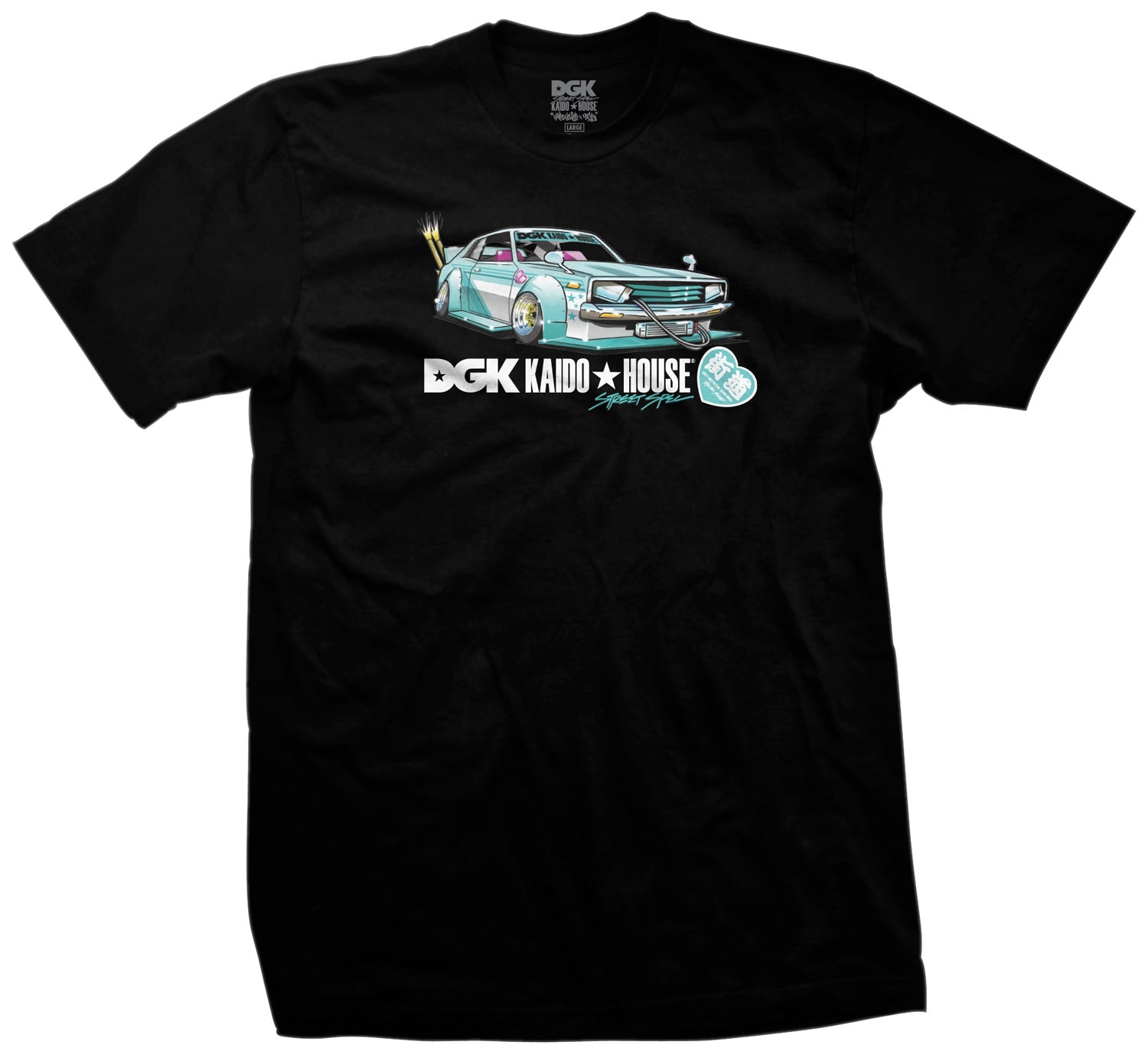 DGK x Kaido House Zokusha T-Shirt - Black
