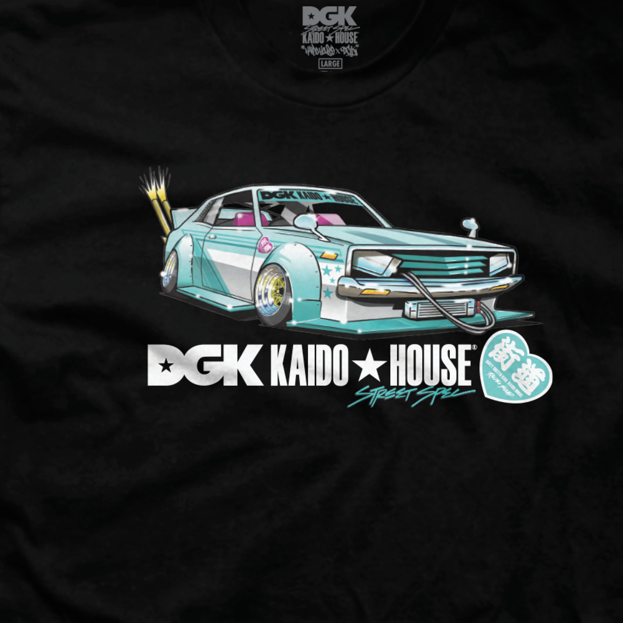 DGK x Kaido House Zokusha T-Shirt - Black