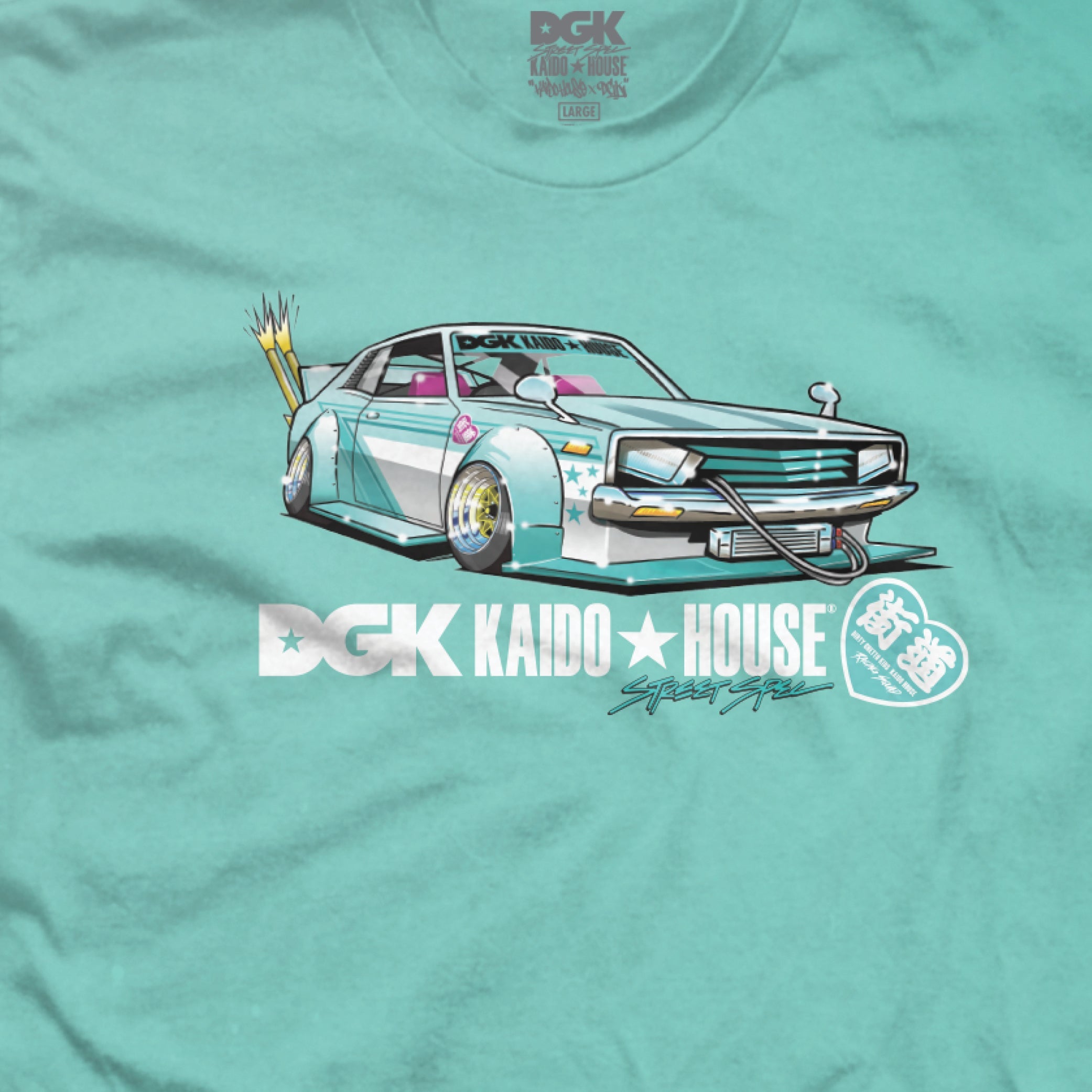 DGK x Kaido House Zokusha T-Shirt - Celadon