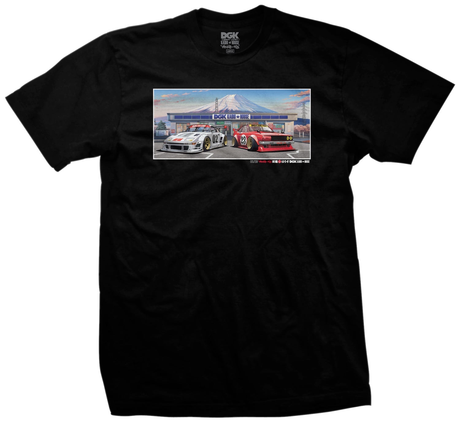 DGK x Kaido House Konbini T-Shirt - Black