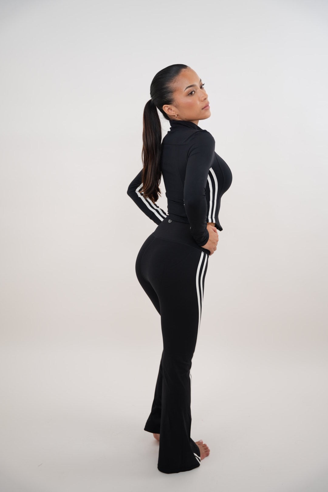 I Am Motivated Black Flare Pant