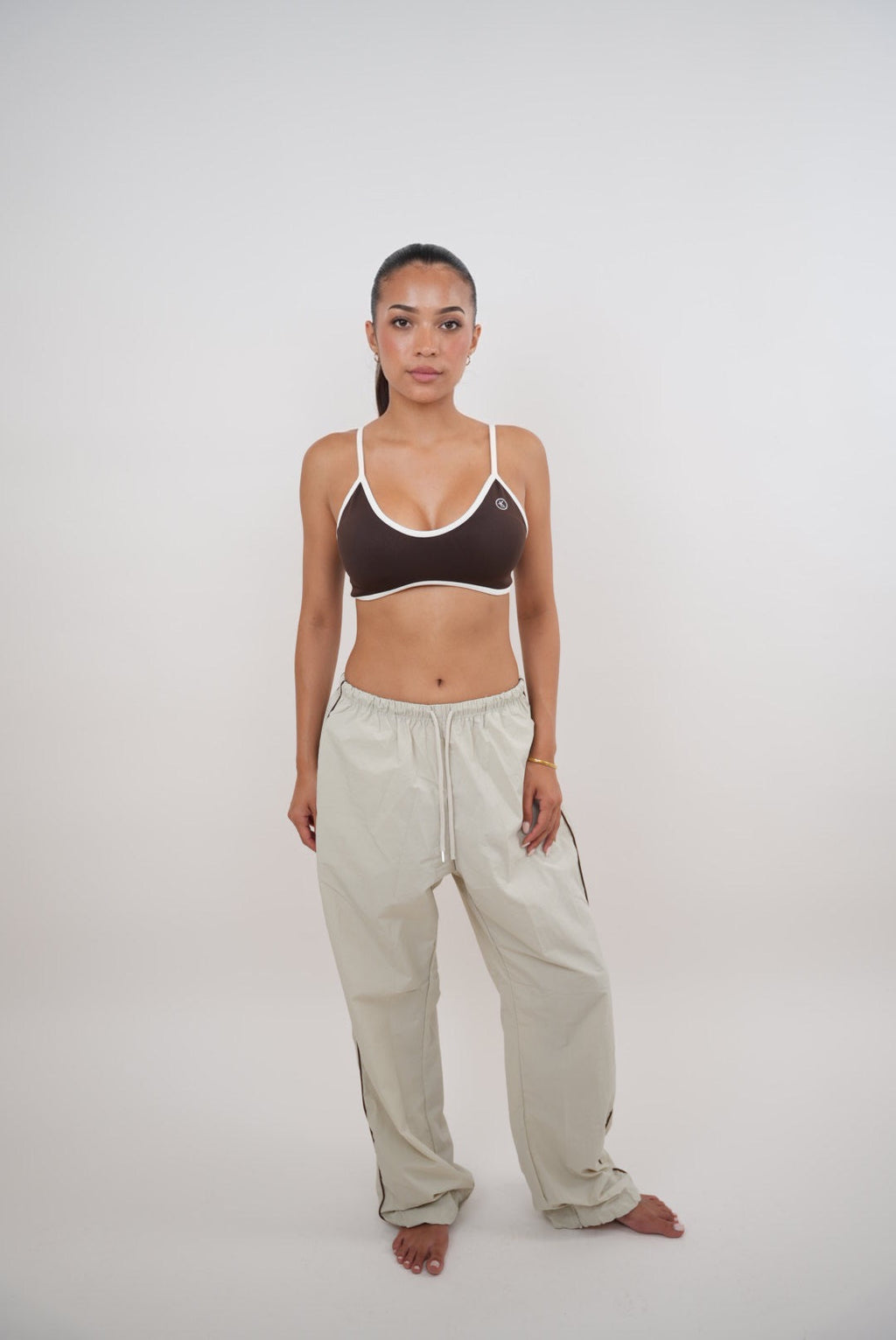 I Accept Change with Grace Beige Versatile Relaxed Fit Pant