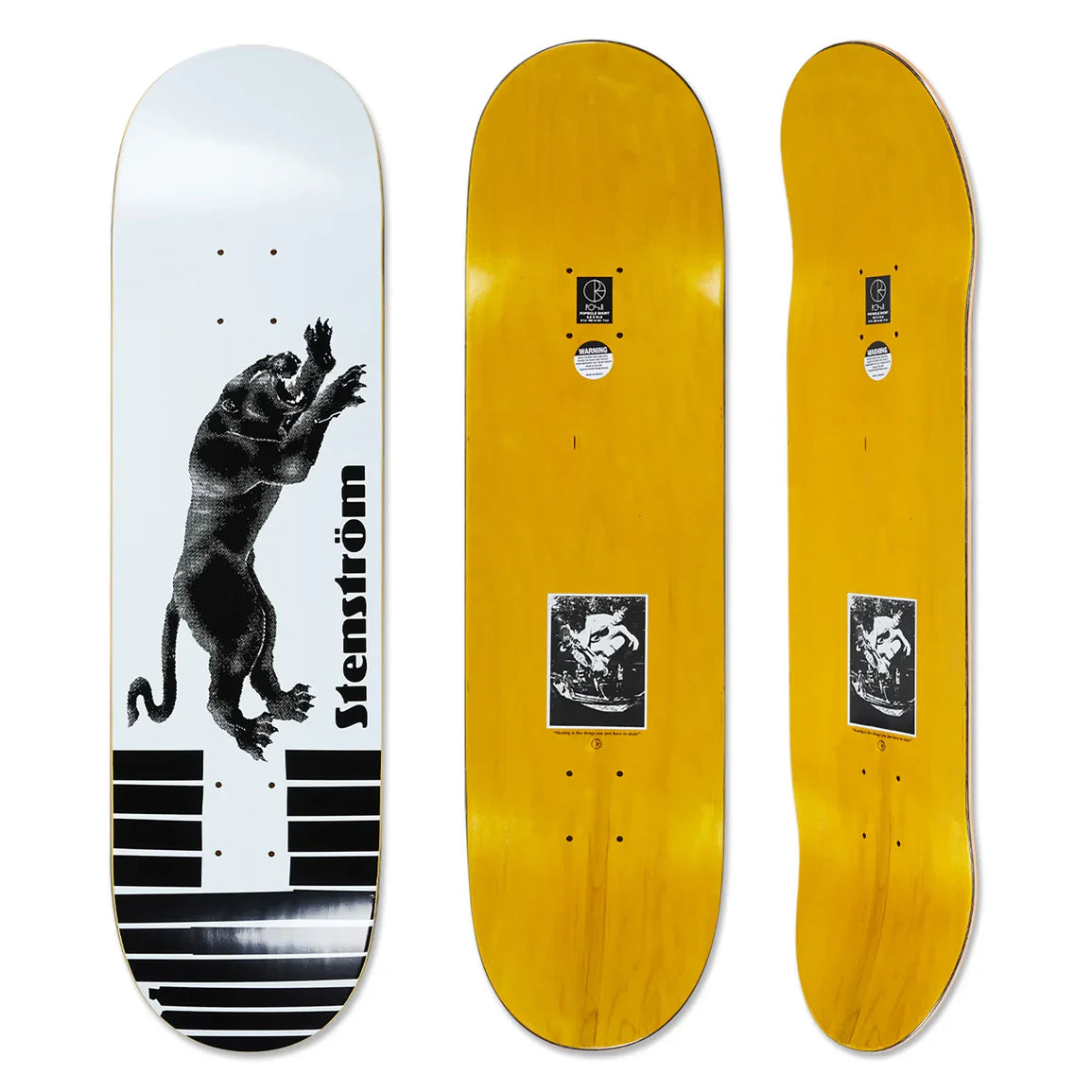 Polar David Stenstrom Tape and Panther Deck - 8.75" White