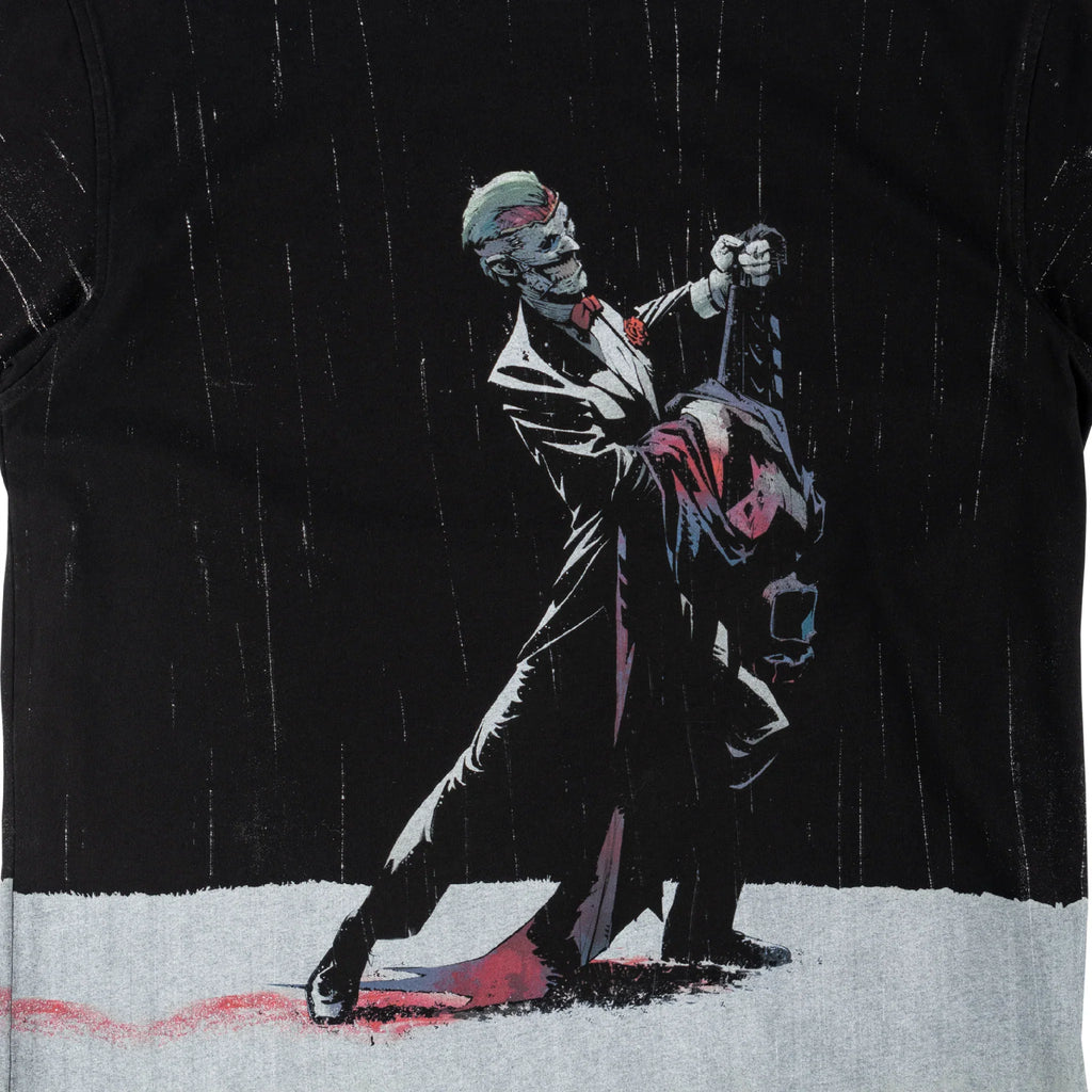 Welcome x Batman Rain Dance All-Over Print Boxy Knit Tee - Black