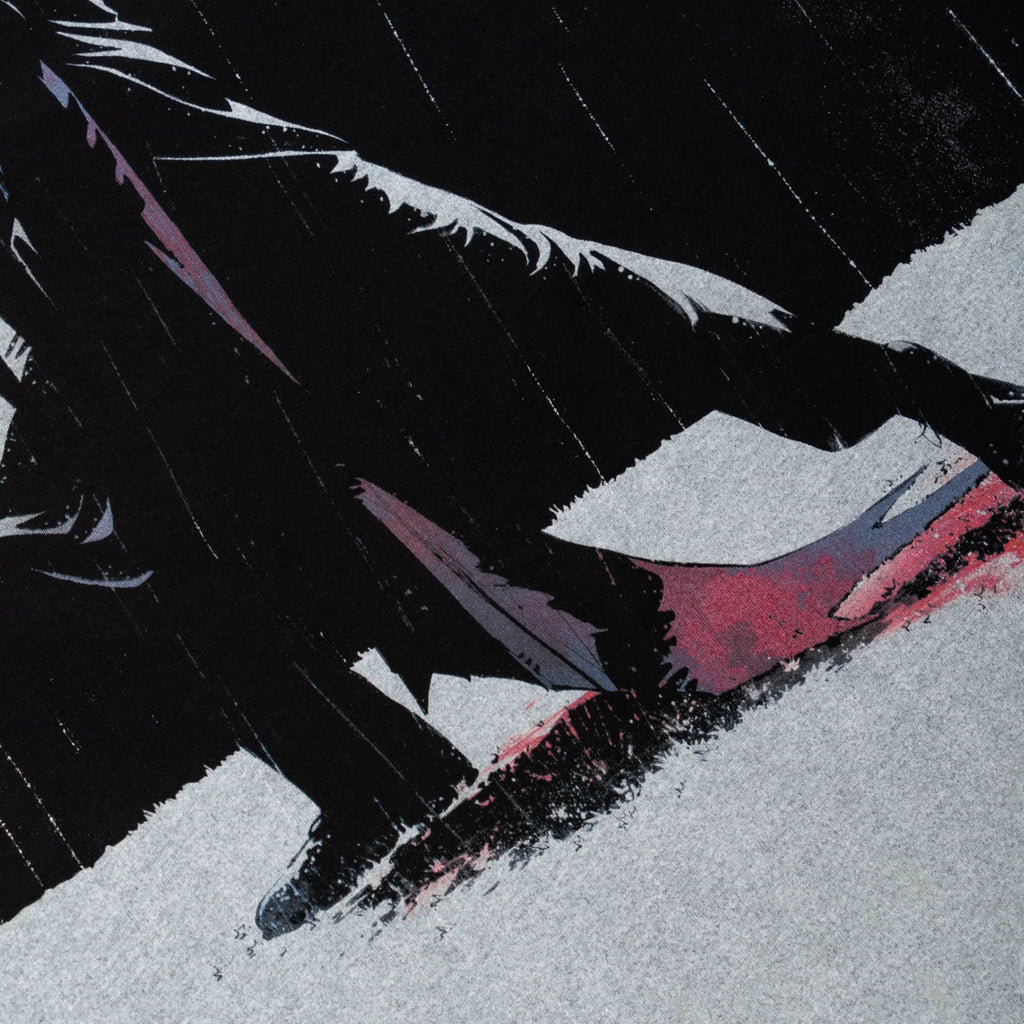 Welcome x Batman Rain Dance All-Over Print Boxy Knit Tee - Black