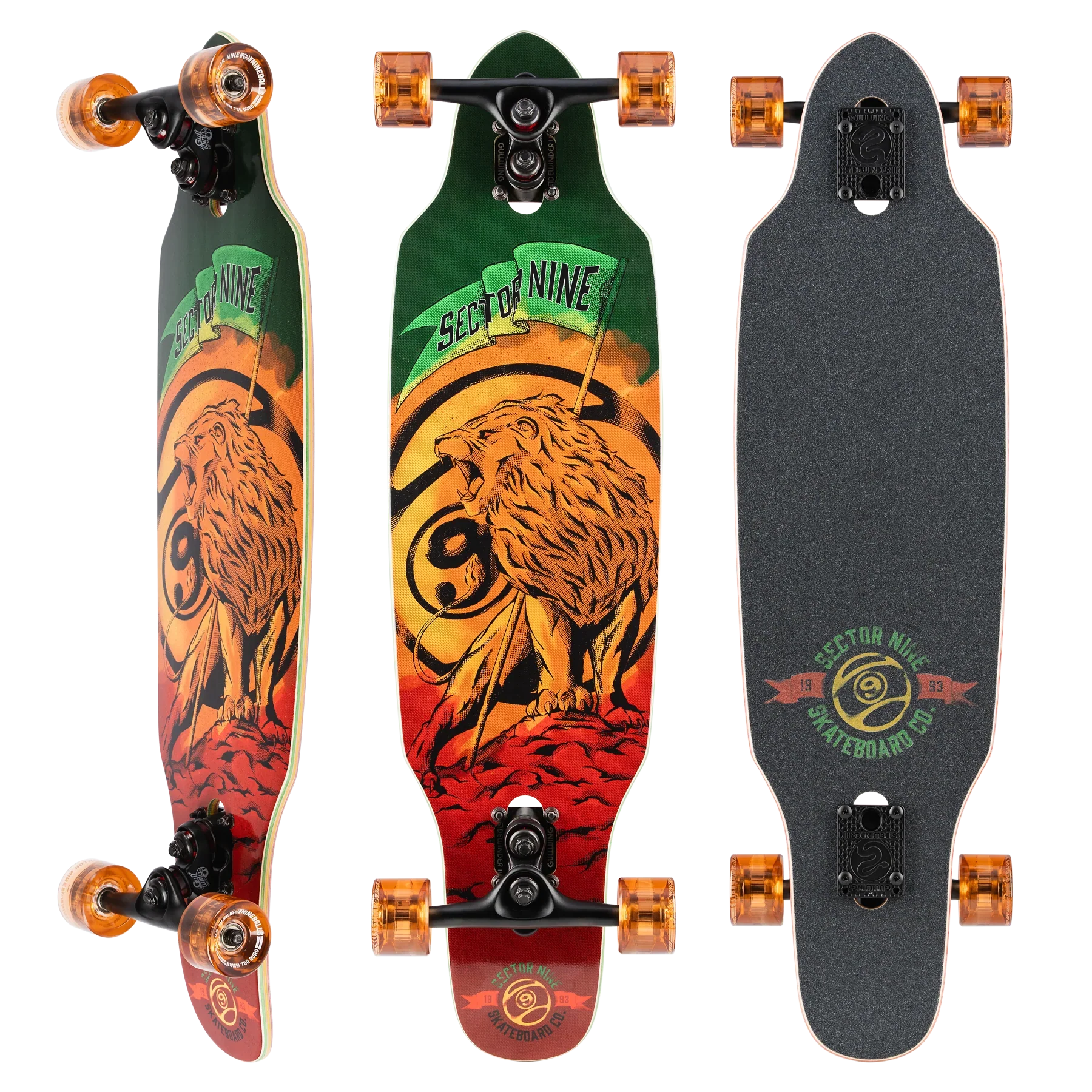 Sector 9 Rasta Mini Striker Longboard Complete - 8.75"
