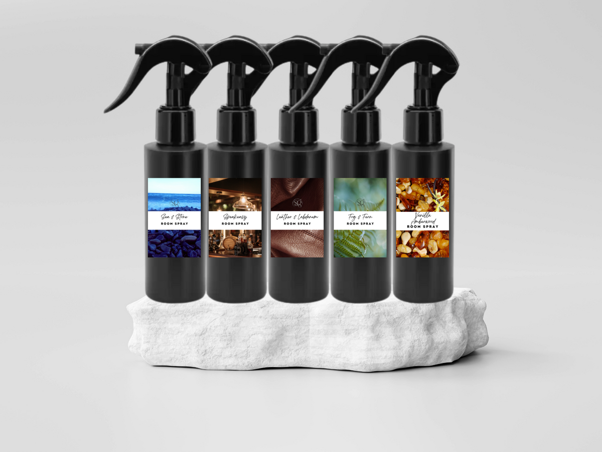 Bold & Masculine Room & Linen Spray – Trigger Spray | Cedarwood, Leather & Midnight Ice