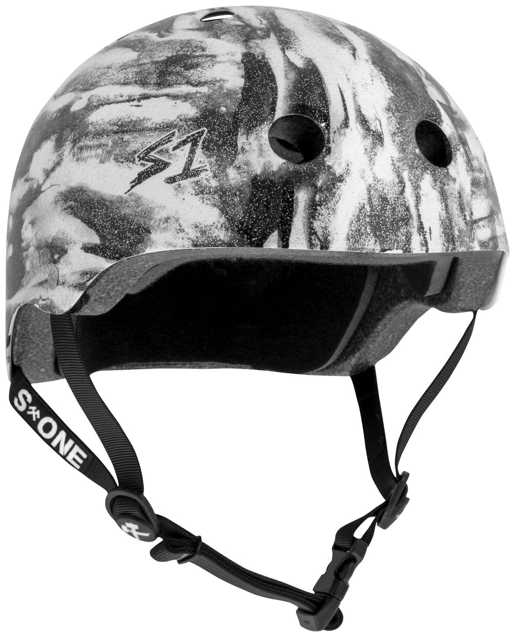 S1 Lifer Helmet - Black White Glitter/Bomba Hache Collab