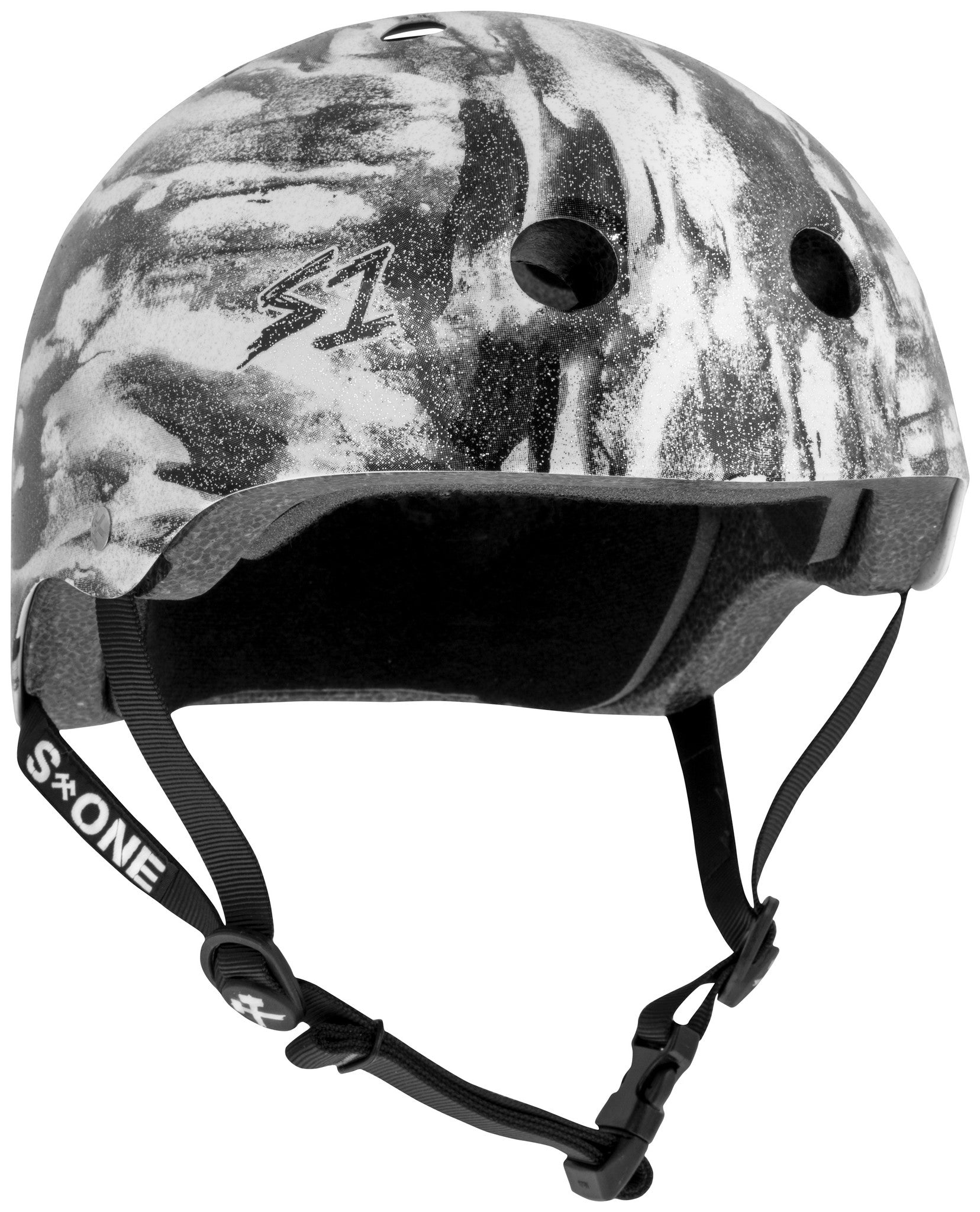 S1 Lifer Helmet - Black White Glitter/Bomba Hache Collab