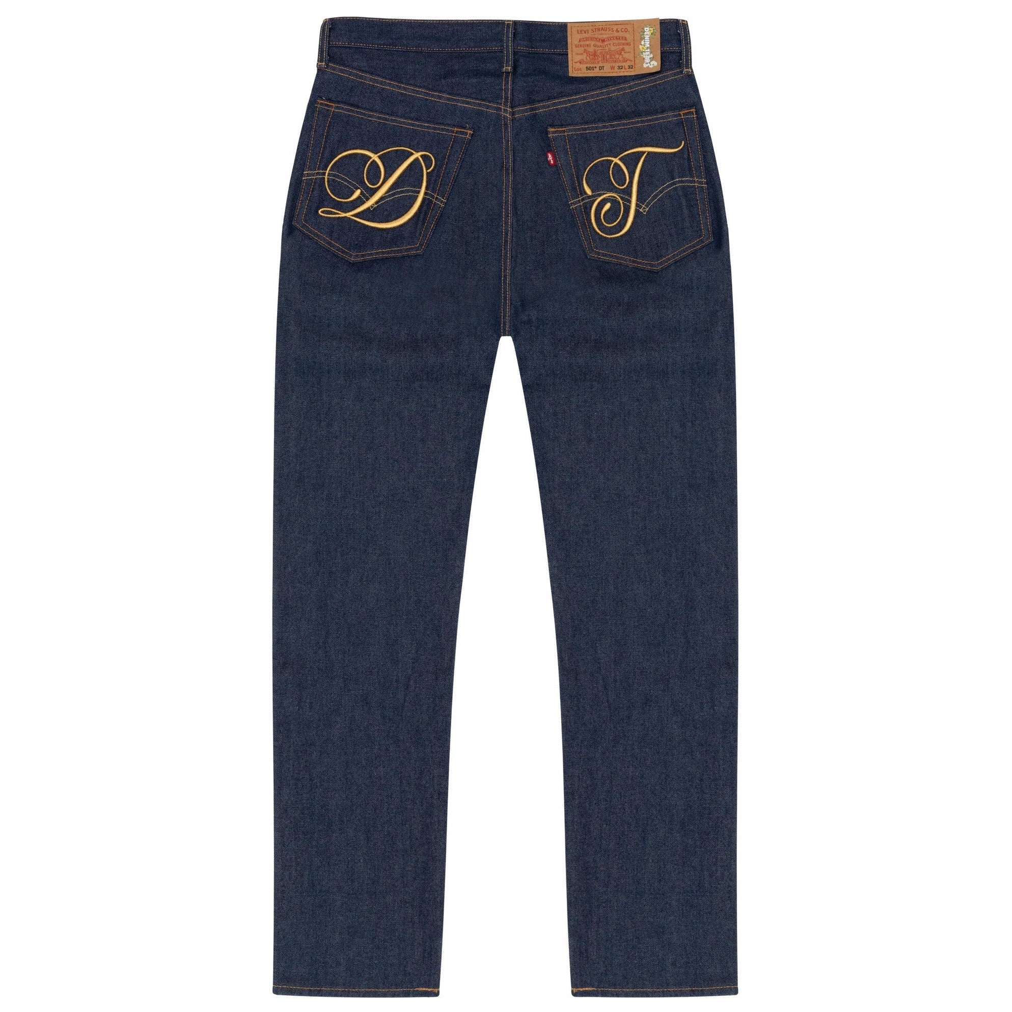 Denim Tears Metallic Gold Script 501 Selvedge