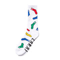 Lakai Cotton Jacquard Crew Sock - White