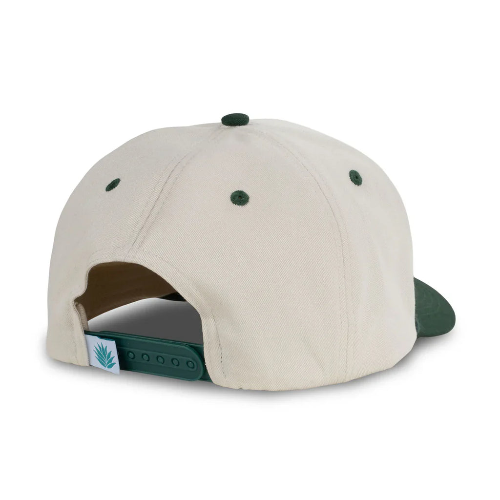 Sendero Cowboy Cream/Green 5 Panel Structured Snapback Hat
