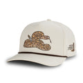 Sendero Rattlesnake Cream 5 Panel Structured Snapback Hat