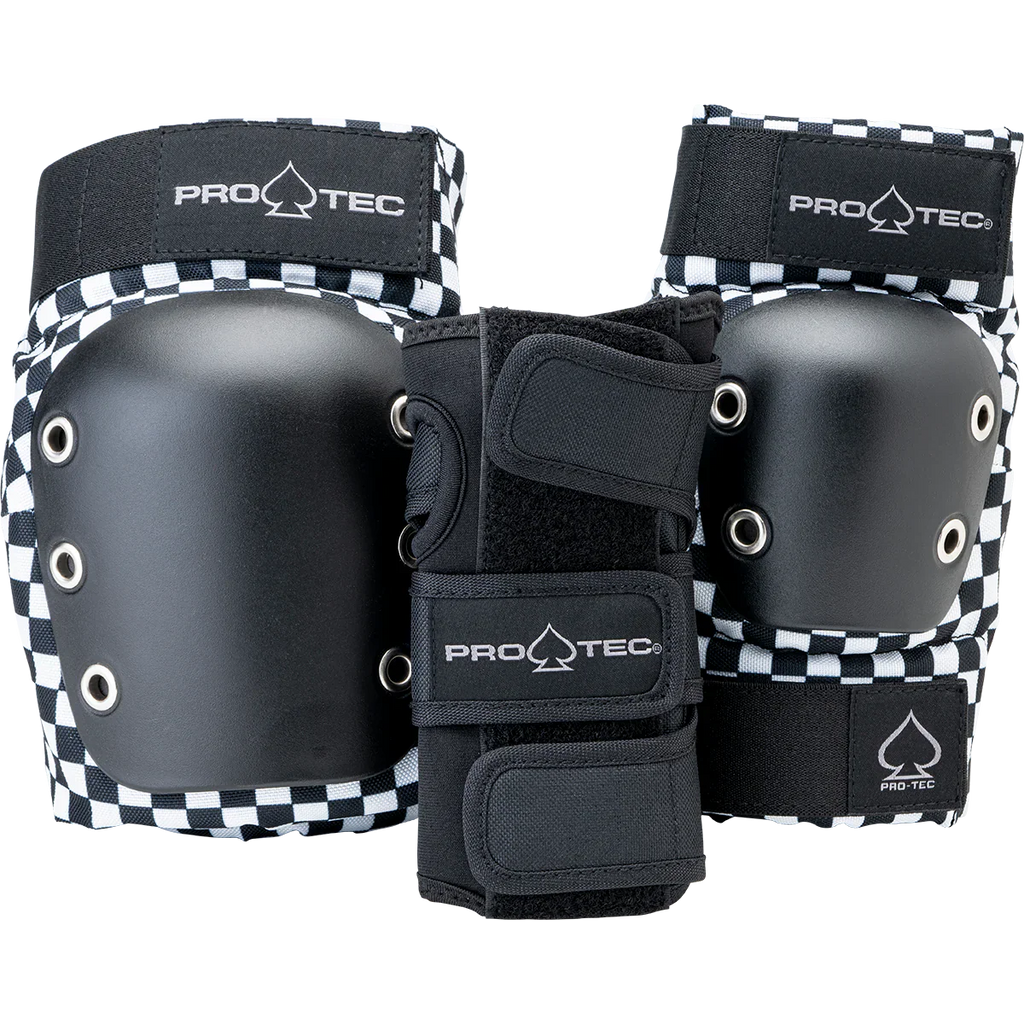 ProTec Street Gear Junior 3 Pack Open Back Combo Pads - Checker