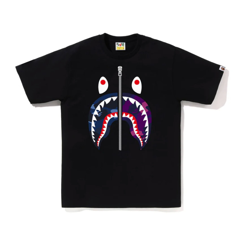 BAPE COLOR CAMO SEPARATE SHARK TEE (Blue/Purple)