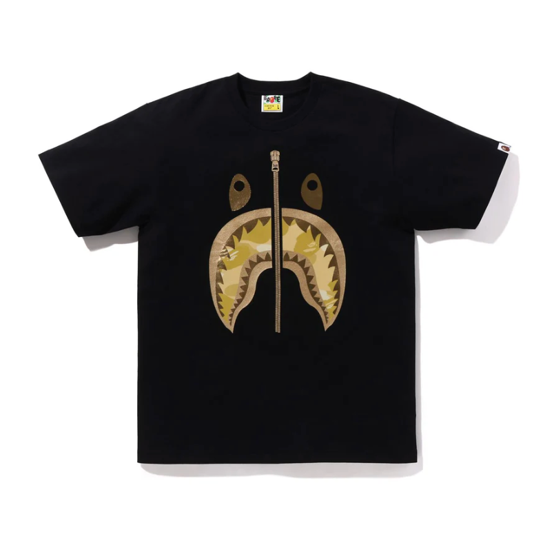 BAPE Color Camo Shark tee (Black/Gold)