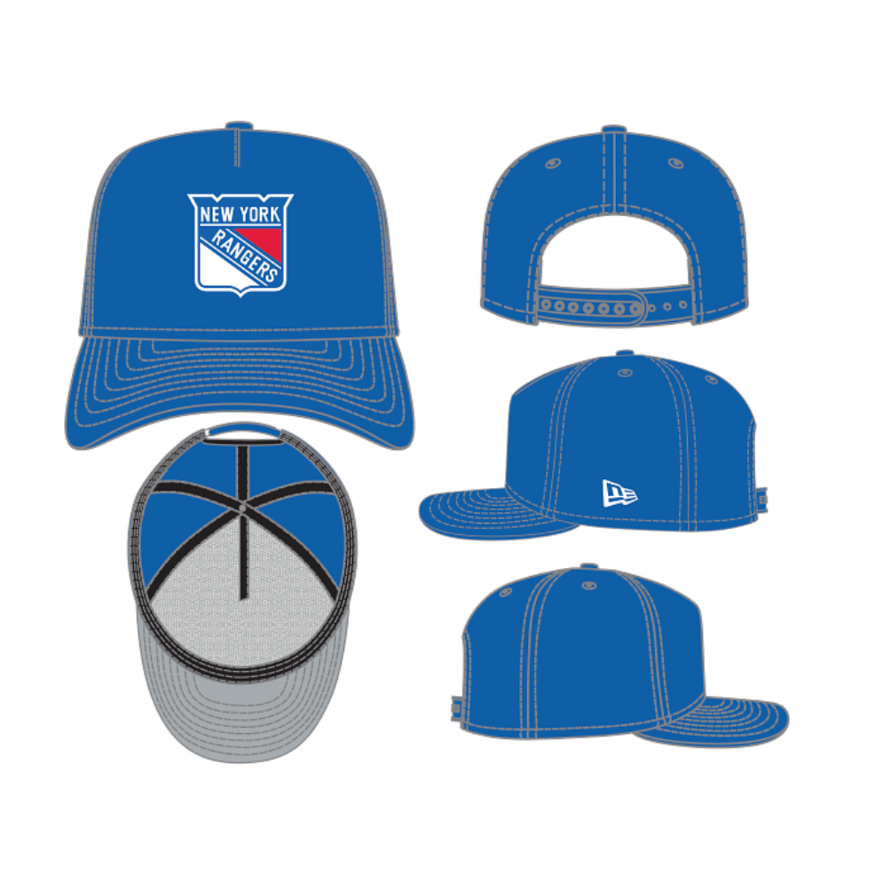 New York Rangers New Era 9Fifty A Frame Snapback Hat (Blue)
