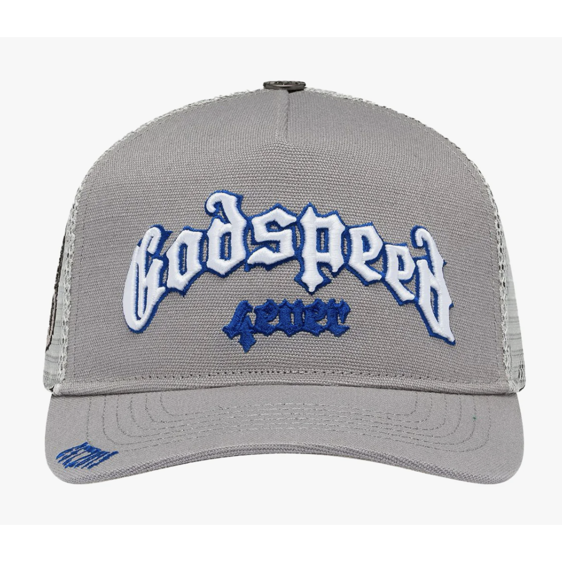 Godspeed Forever Trucker Hat (Grey/Royal)