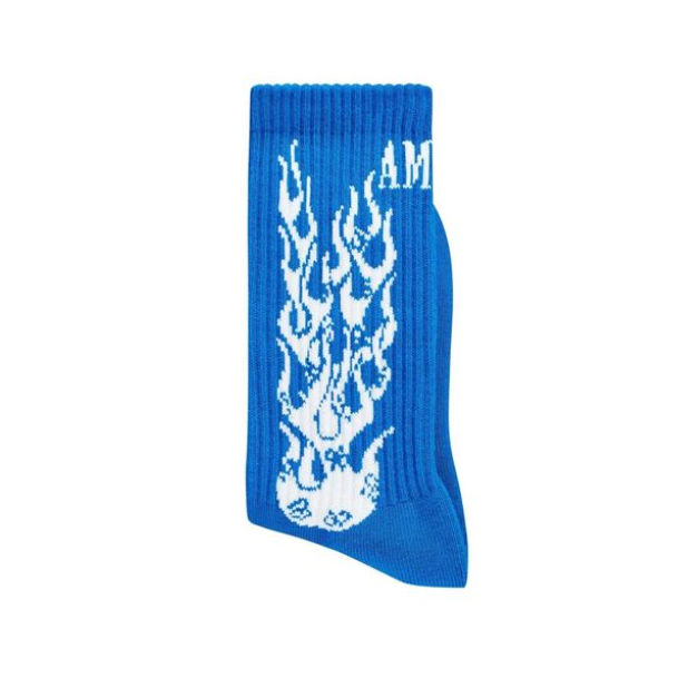 Amiri Flames Sock 'Blue"