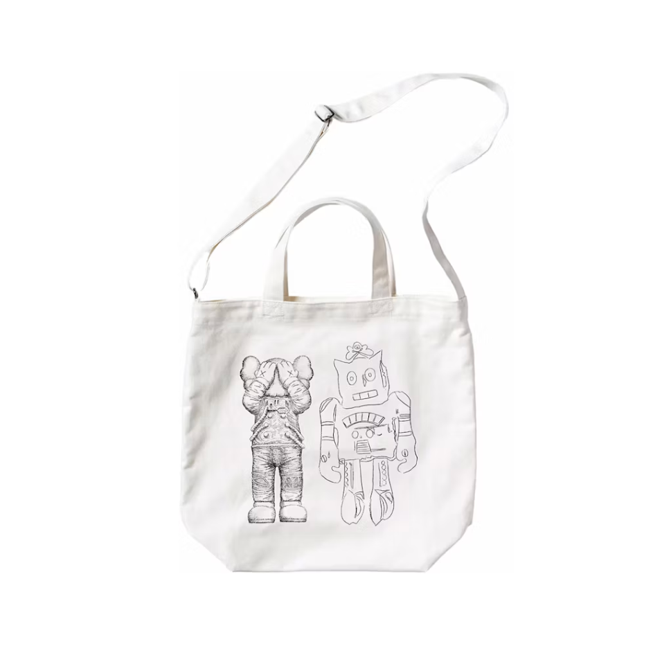 KAWS x Uniqlo Warhol 2Way Tote Bag White