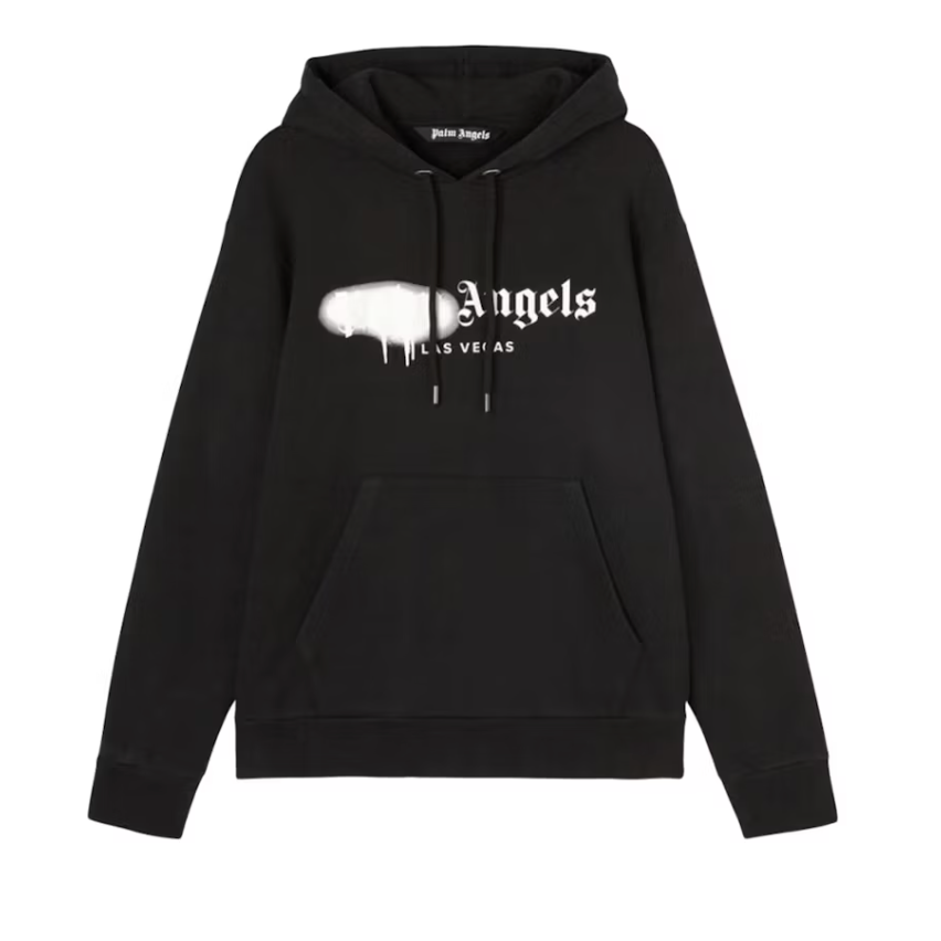 Palm Angels Las Vegas Sprayed Hoodie Black/White